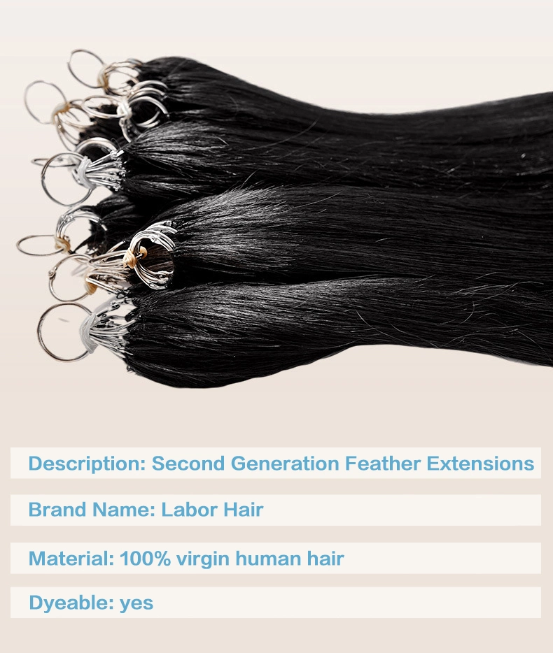 DIY Seamless Feathers Hair Human Hair Extension Invisible Hair 28&quot;