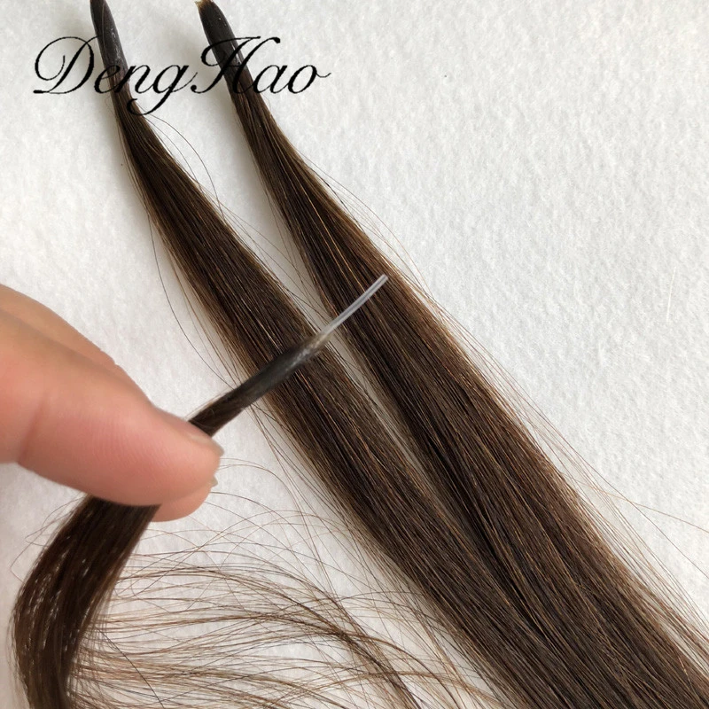 Factory 10A Grade 100% Human Remy Hair Double Drown Nano Tip Hair Extensions