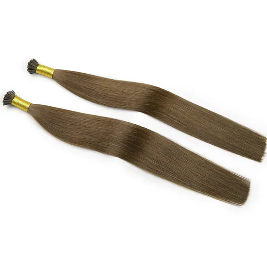 Double Drawn Silky Straight Soft European Remy I Tip Stick Pre Bonded Human Hair Extension