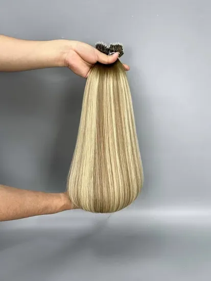Wholesale No Shedding Micro Nano Ring Bonded Tips Wavy Curly European Virgin Human Hair Extensions Double Drawn