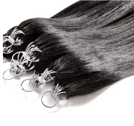 Top Quality 6D 2ND Straight Hair Pieces 100% Human Feather Hair Extensions