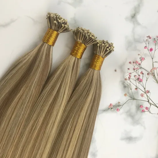 8d Natural Hair Extensions Human Hair 50PCS 0.6g/S Micro Ring Brazilian Raw Hair
