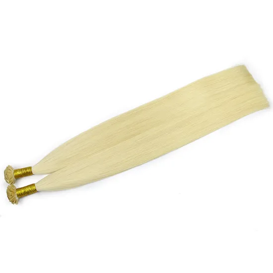 Wholesales Double Drawn 613 Blonde European Remy Human Hair Keratin Flat Tip Hair Extensions