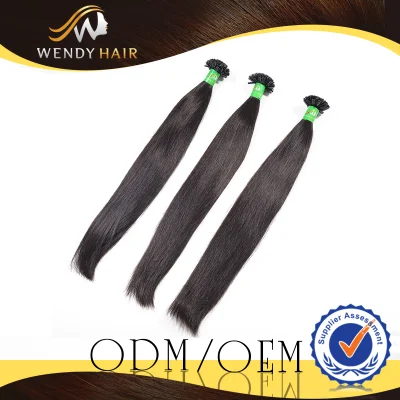 Natural Color U Tip Silky Straight Hair Weaving Machine Made Hair Bundles Human Hair
