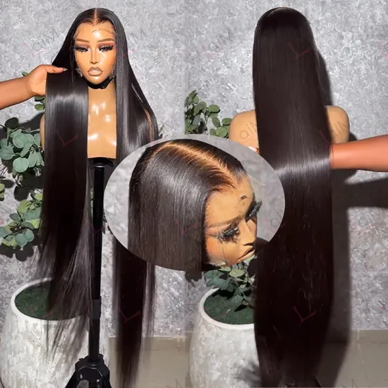 13X6 Glueless 360 Full Lace Indian Hair Wig, Natural Wave Deep Curly HD Lace Front Wigs