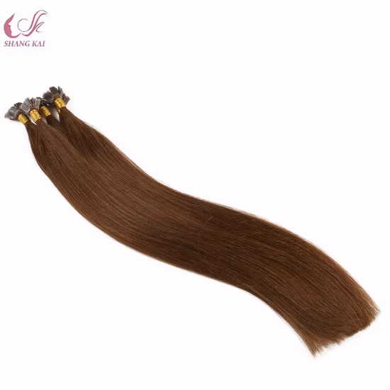Pre Bonded U V I Flat Tip Hair Extension 1g Stick Tip Cold Fusion Hair 100% Virgin Cuticle Remy Keratin Human Hair