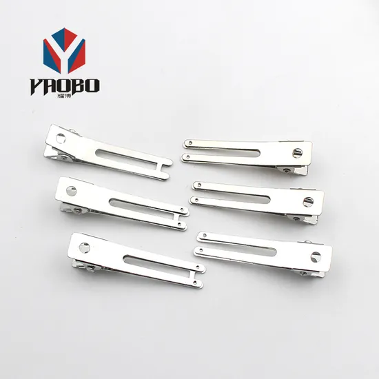 Strong Metal Silver Making Crafts DIY Accessories Gator Hairpins Flat Alligator Barrettes Single Prong Hair Clips in Bulk for Women Bows 