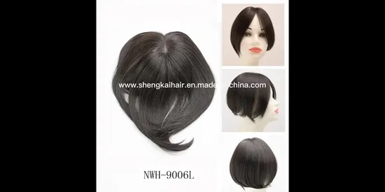 Wholesale Premium Quality Full Hantied Human Hair Synthetic Hair Mix Hair Toppers for Women 528 