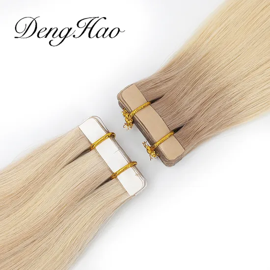 Top Quality 100% Human Hair Russian Remy Double Drown Seamless Tape in Hair Extension 