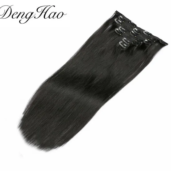 Wholesale Double Drawn 100% Human Remy Hair Clip in Hair Extension 
