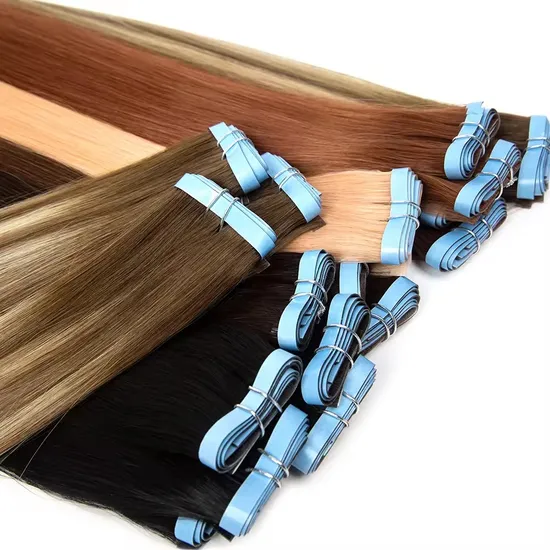 Youzi Invisible PU Skin Weft Tape 100% Human Hair Double Drawn Thin Genius Hair Weft Extensions Invisible Weft Tape Ins Human Remy Cuticle Aligned Tape Hair 