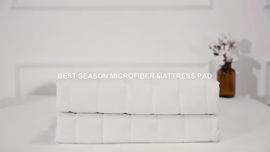 Luxury Cotton Top Fitted Mattress Pad Durable Extra Deep Mattress Topper Pad 