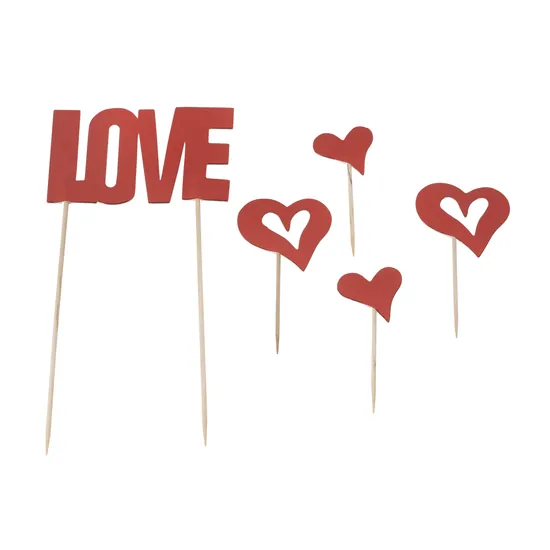 Newest Hot Sale Valentine′s Day Theme Cake Card Insertion Cake Topper 
