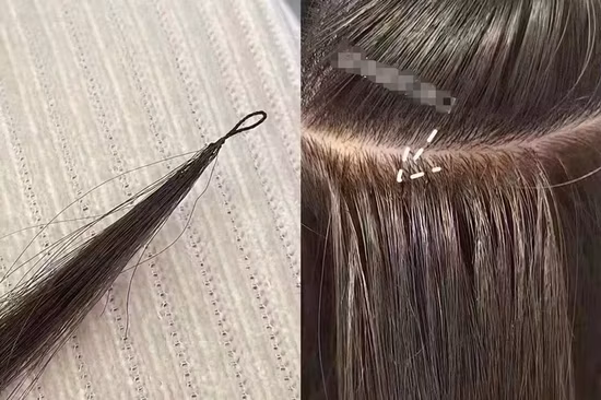 Top Quality 6D 2ND Straight Hair Pieces 100% Human Feather Hair Extensions