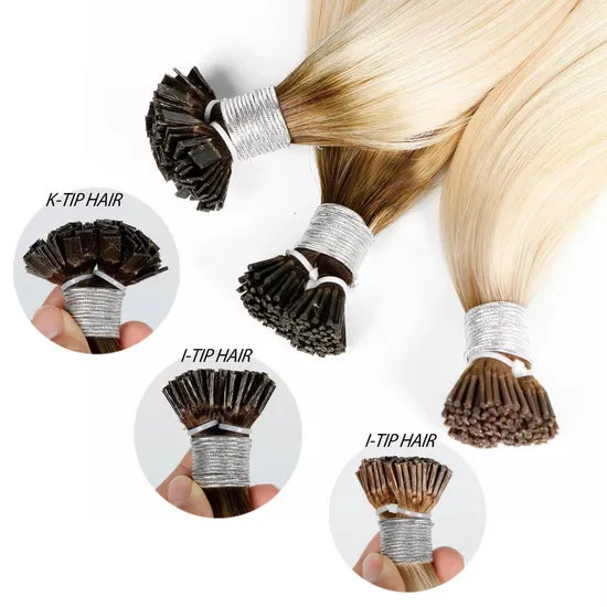 Youzi Top Quality European Double Drawn Virgin Remy I U V Flat Tip Keratin Treatment Prebonded Hair Extensions Quality 100% Human Unprocessed Keratin U and I Ti 