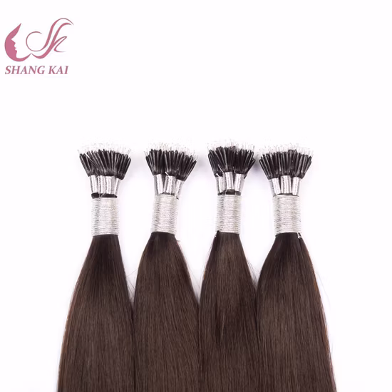 Factory Wholesale Nano Tip Cuticle Aligned Hair Extension Human Hair Russian/Mongolian Remy