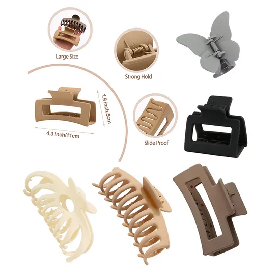 High Quality Hair Claw Clips Large Size Crab Women Hair Accessories Girls Super Strong Large Hair Clips 