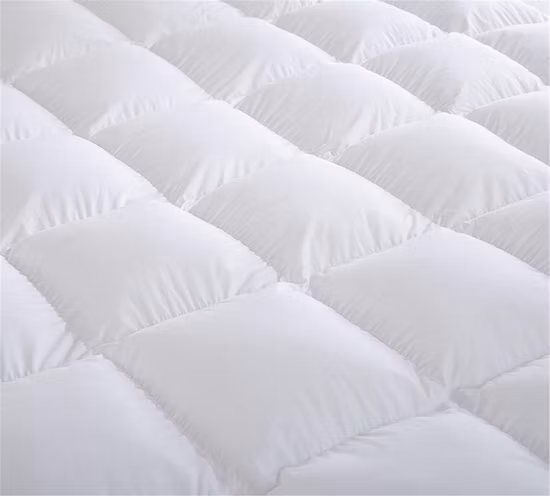 Duck Feather Down Hotel Elastic Bands Strapped Home Mattress Pad Topper