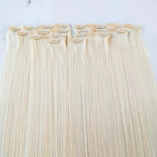 Youzi 100% Invisible Clip in Russian Human Hair Injected PU Clip Extensions 