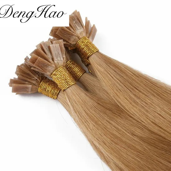 Keratin Flat Tip Hair Extensions Double Drawn Human Hair 